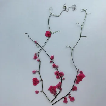 

12pcs Hot Pink Pressed Dried Flower+Vine Plant Herbarium For Jewelry Postcard Phone Case Bookmark Craft DIY Accessories