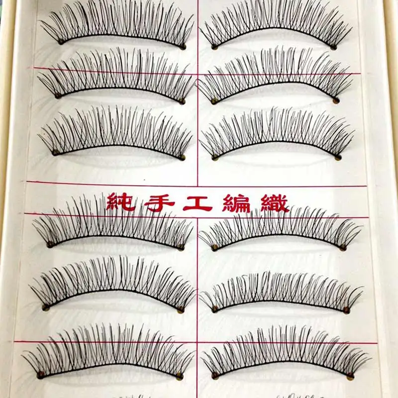 

SHIDISHANGPIN 10 Pairs Eyelashes Synthetic Hair Natural Long False Eyelashes Wispy False Lashes Fake Eyelashes Makeup maquiagem