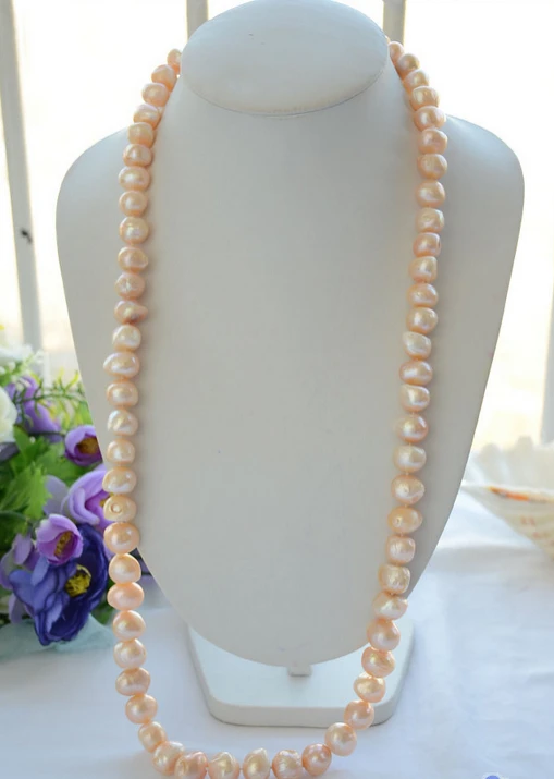 

huij 001280 33" 15mm pink baroque freshwater cultured pearl necklace