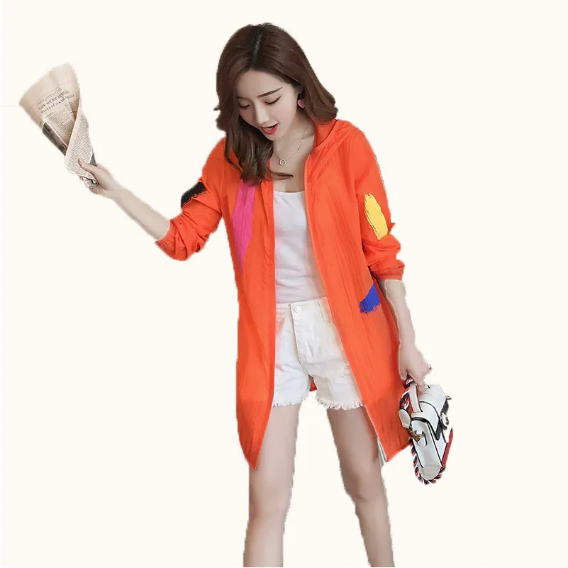 

Summer Basic Lightweight Breathable Sun Protection Jacket big size S-4XL thin beach sunscreen coat Sun Protect Hooded uv jacket