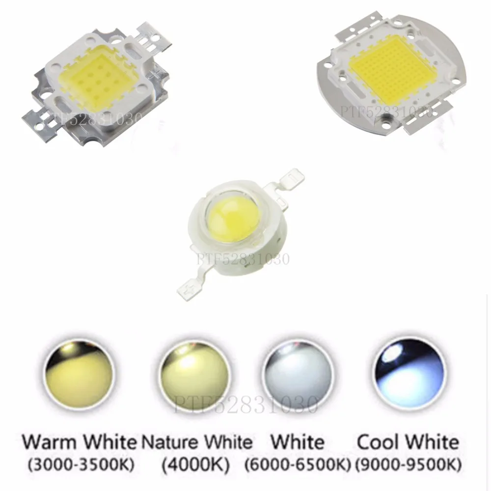 3W High Power LED Light Cool white 6000-6500K 700mA 3.4V Black LED 10pcs