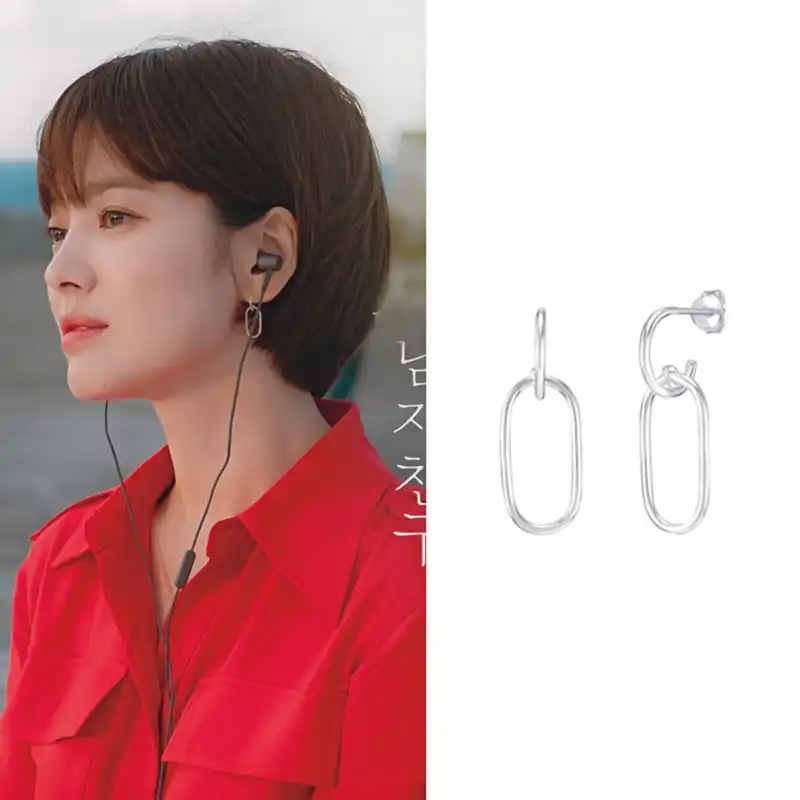Korean Drama Encounter Boyfriend Song Hye Kyo Earrings 925