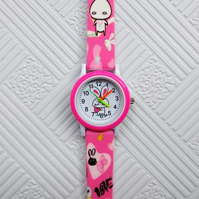 Newest products Printed strap Children's watch Cute Rabbit Watches Kids Boys Girls Clock Gift Child Casual Quartz Wrist Watch