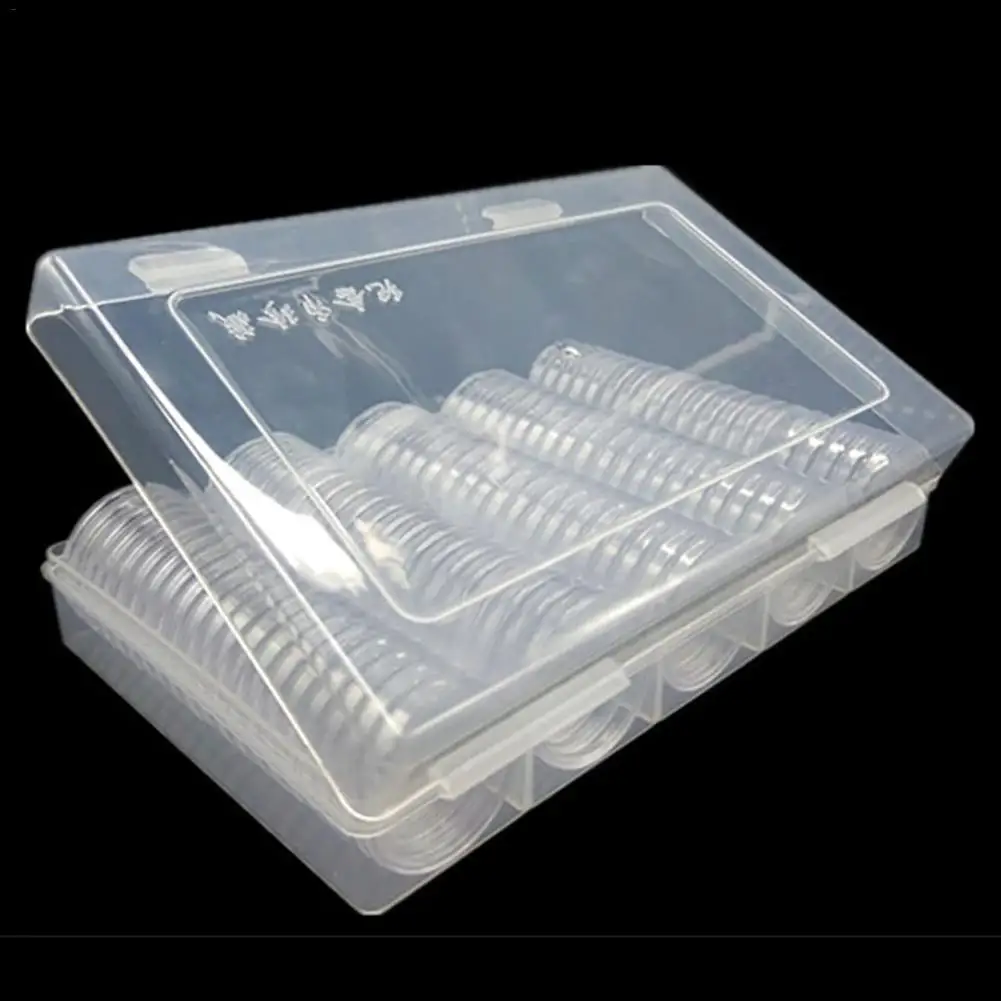 100Pcs/Box Coin Storage Box Clear 30mm Round Boxed Holder Plastic Storage Capsules Display Cases Organizer Collectibles Gifts 100Pcs/Box Coin Storage Box Clear 30mm Round Boxed Holder Plastic Storage Capsules Display Cases Organizer Collectibles Gifts