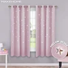 MAKEHOME Hollow Stars Blackout Curtains for Kids Bedroom Living Room Three Layers Fabrics Window Curtains Home Decor Stars Tulle 1