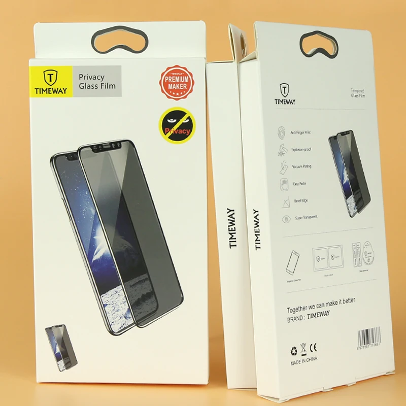 Защитное закаленное стекло для iPhone X 8 Plus 7 9 H твердость черный|Защитные стёкла и
