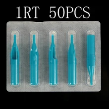 YILONG одна коробка из 50 шт. круглый размер 1RT синий одноразовые короткие татуировки наконечники сопла питания