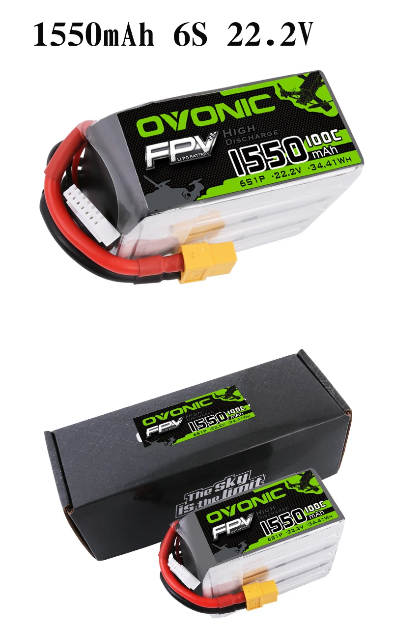 Ovonic 1000/1300/1550 мА/ч, 100C 5-6S1P LiPo Батарея-серые кисточки с XT60Plug для крошечные дистанционным управлением самолет небольшой вертолет Комплектующие для самостоятельной сборки