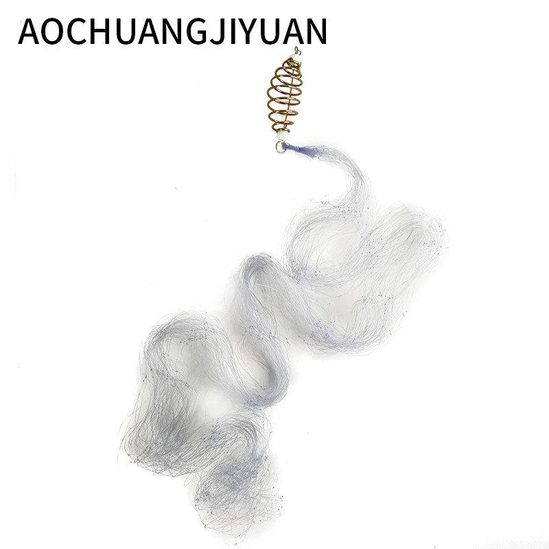 

New Design Copper Spring Shoal Fishing Net Netting Luminous beads Swivel connector With Luminous Beads Carp Fishing Fish Trap