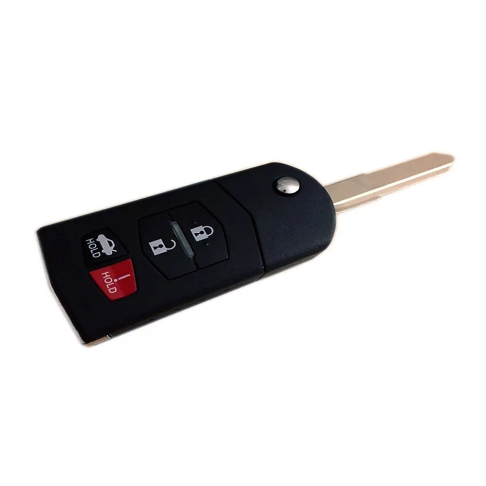 JEAZEA New 4 Button Folding Remote Control Keyless Key Shell Case Fob Housing for Mazda 3 6 2010 -2012 For MX-5 Miata 2006 2007 - 2012-1