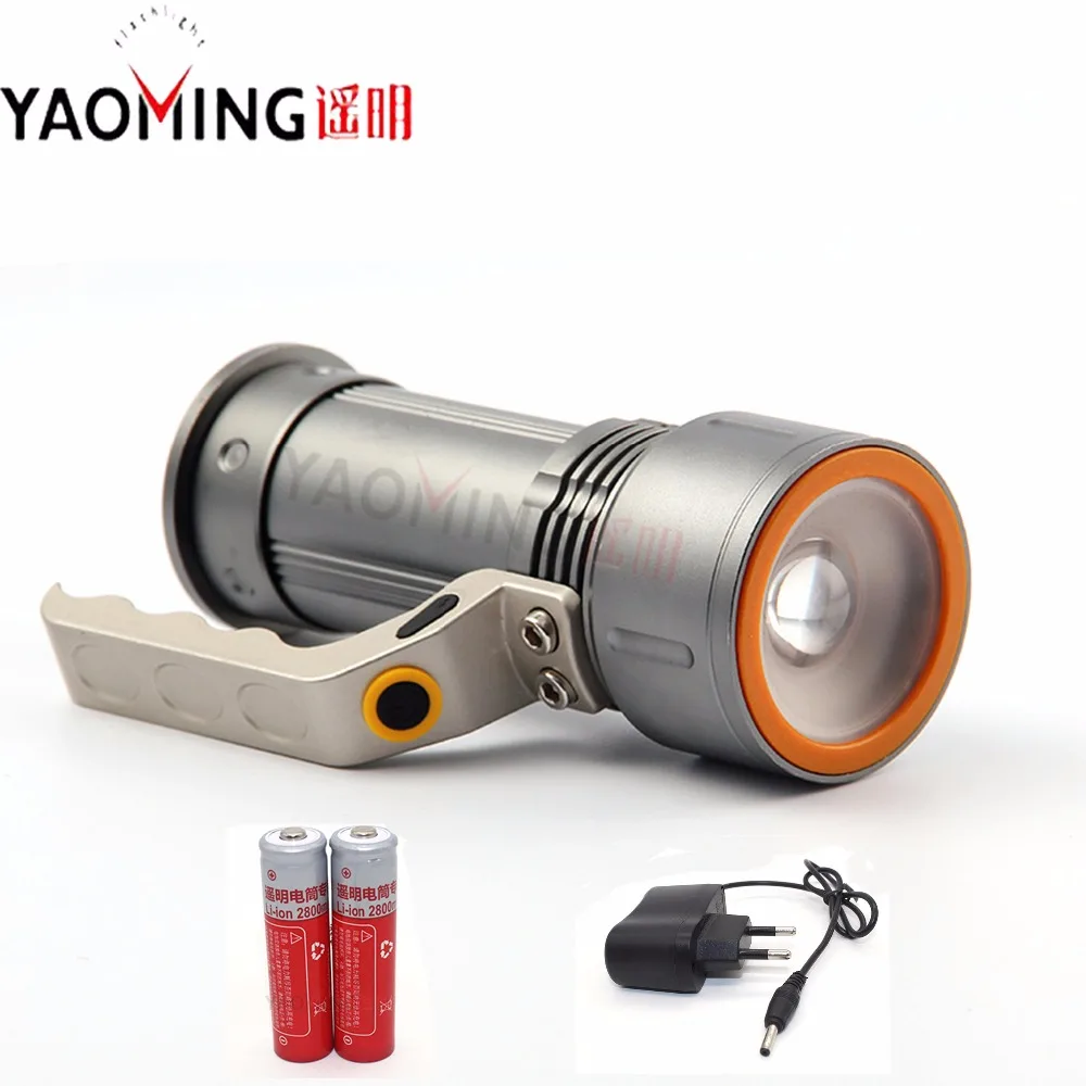 

Powerful led flashlight focus adjustable torch lamp light waterproof searchlight protable linternas+18650 battery+charger camp