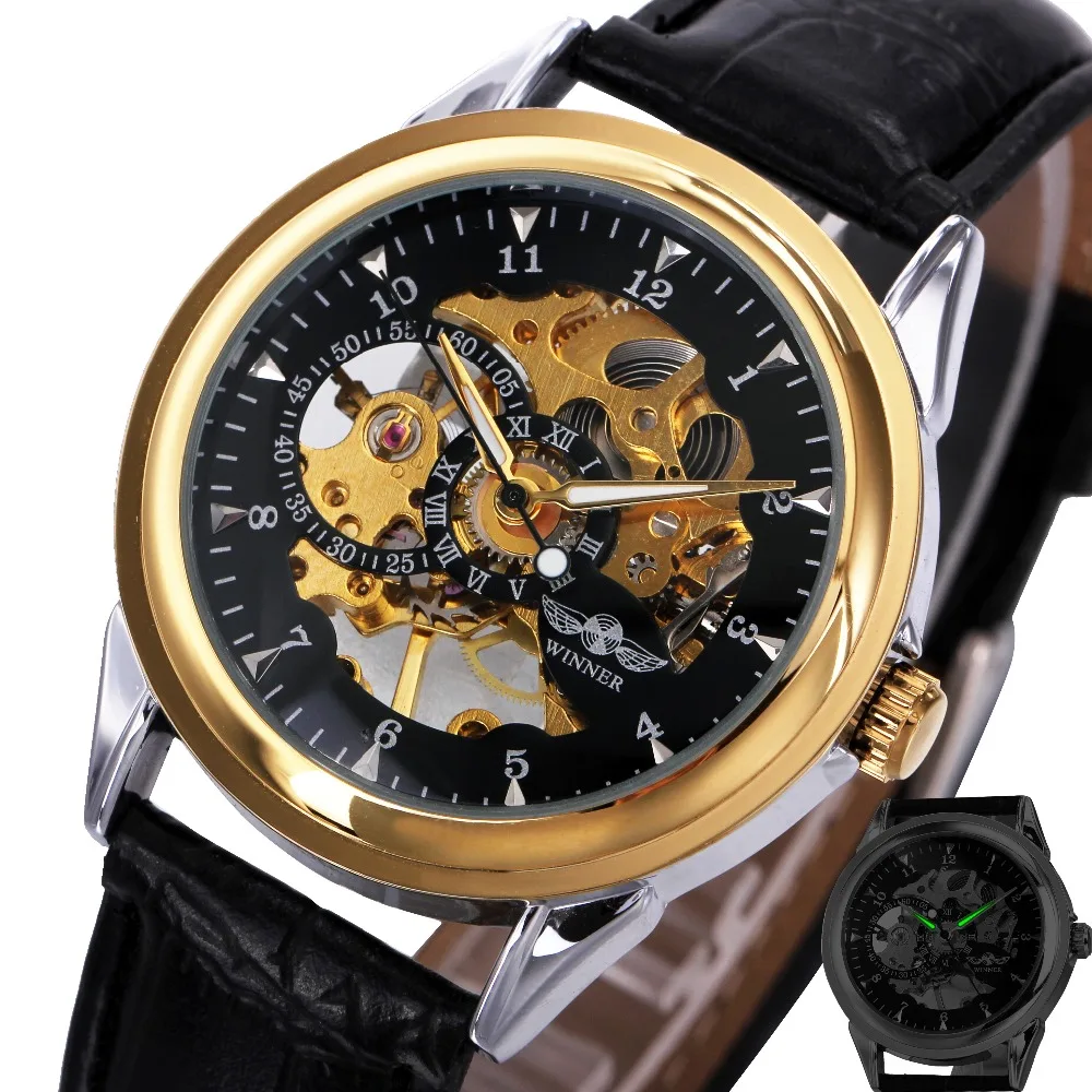 WINNER men font b women b font fashion Watches military hand wind font b mechanical b