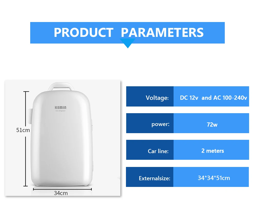 KEMIN 28L двухъядерный автомобильный мини-холодильник, мини-холодильник, Холодильный нагрев для использования в автомобиле, Портативный морозильник 12 В 220 В
