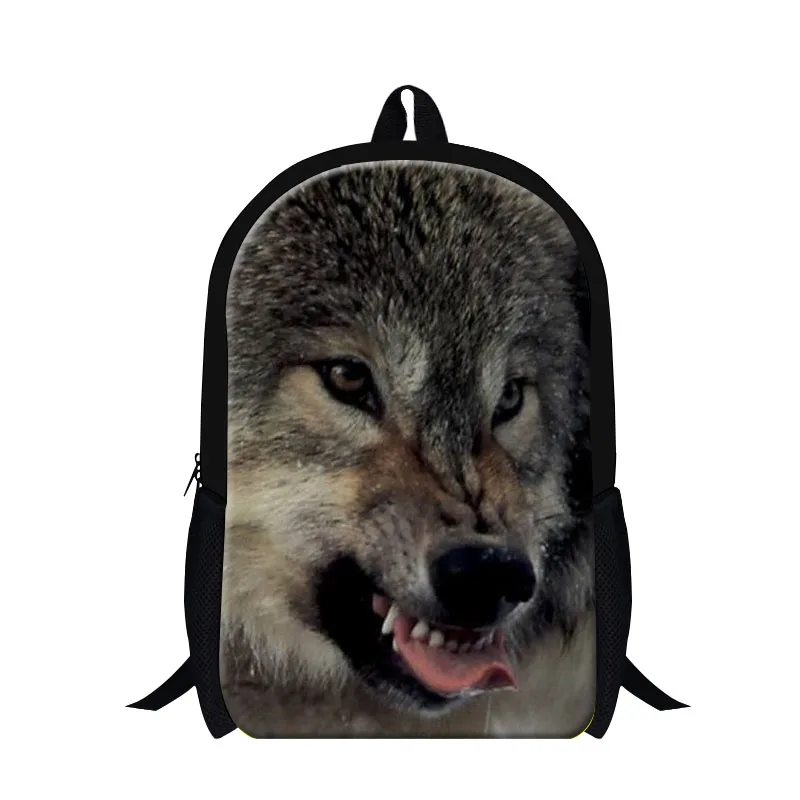 

Dispalang Men's Backpacks Fashion Kids Shoulder Book Bag Wolf Animal Printing School Bags For Teenage Mochila Unisex Rucksack