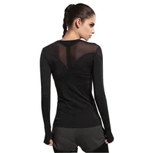 Плетением в стиле пэчворк одежда с длинным рукавом спортивная футболка для занятий йогой футболка для Для женщин Фитнес тренировки футболки Для Бега Йога Тренажерный Зал Топы XL