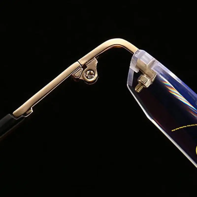Анти-синие прогрессивные мульти-фокус очки для чтения Алмазная огранка бескаркасные очки Анти-усталость