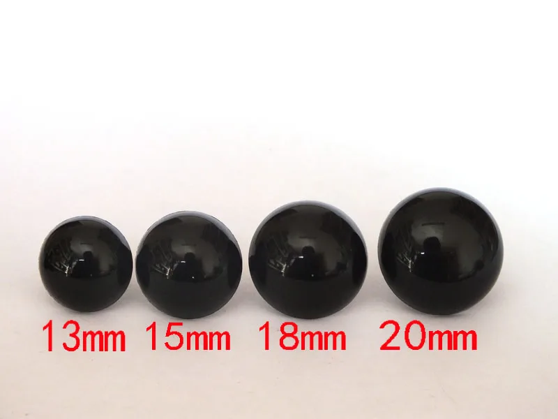 80Pcs/40 Pairs 13mm/15mm/18mm/20mm Black Plastic Doll Safety Eyes For Toy Bear Dolls 10pair 3d plastic safety eyes glitter for crochet toys big amigurumi crafts plush knitting maker dolls 9 10 12 14 16 18 20 24mm