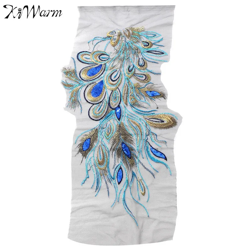 Women Sequin Peacock Embroidery Applique Patch Sew On Clothes Accessory DiUTGA Women Sequin Peacock Embroidery Applique Patch Sew On Clothes Accessory DiUTGA