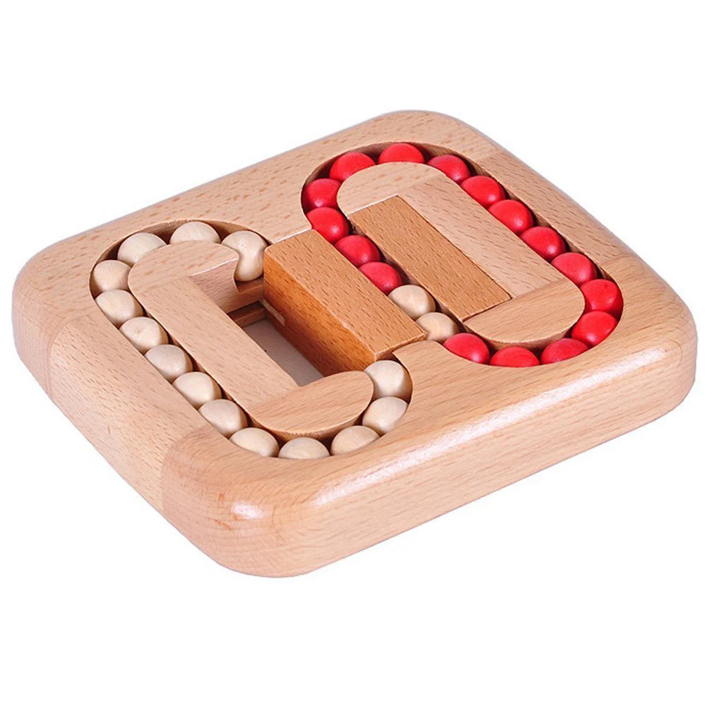 Wooden Ball Maze Puzzle Lock Burr Puzzles Brain Teaser IQ Intelligence