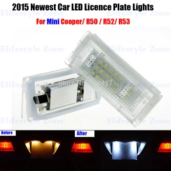 

2 x LED Number License Plate Lamps OBC Error Free 18 LED For Mini Cooper R50 R52 R53