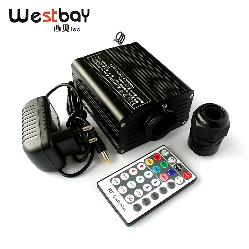 Westbay 16W RGBW Twinkle LED Fiber Optic Engine Driver With 24key IR Remote Controller For All Kind Optic Fiber Light Starry Sky Westbay 16W RGBW Twinkle LED Fiber Optic Engine Driver With 24key IR Remote Controller For All Kind Optic Fiber Light Starry Sky