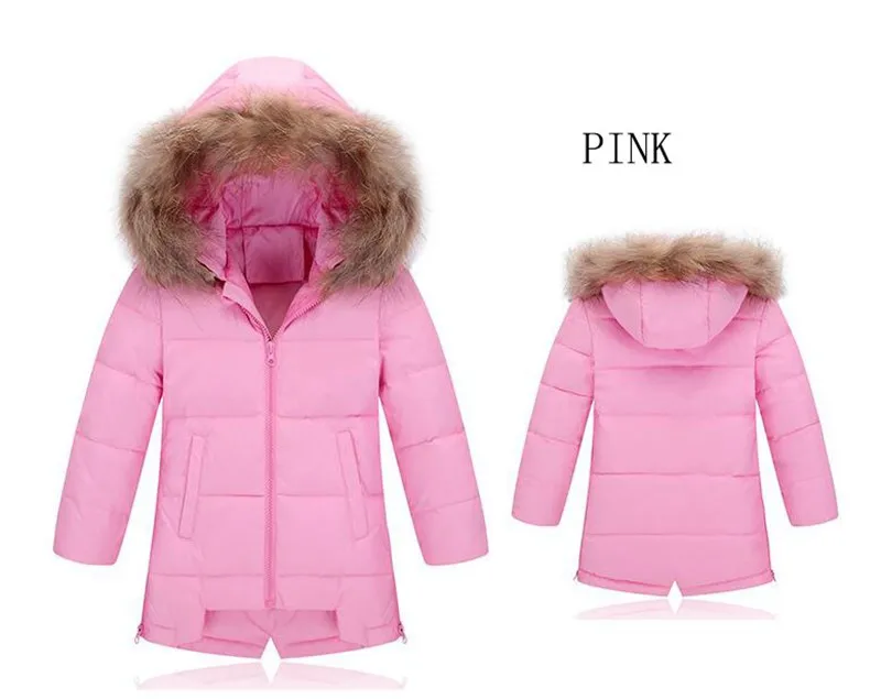 CROAL CHERIE Light 90% White Down Coat For Boys Outerwear Raccoon Fur Children Winter Parkas Jacket For Girls 110-150cm  (3)