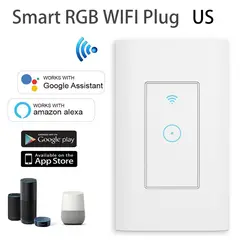 1 Gang США Smart Wi Fi настенный сенсорный выключатель, приложение дистанционное управление светодио дный светодиодный свет управление Лер