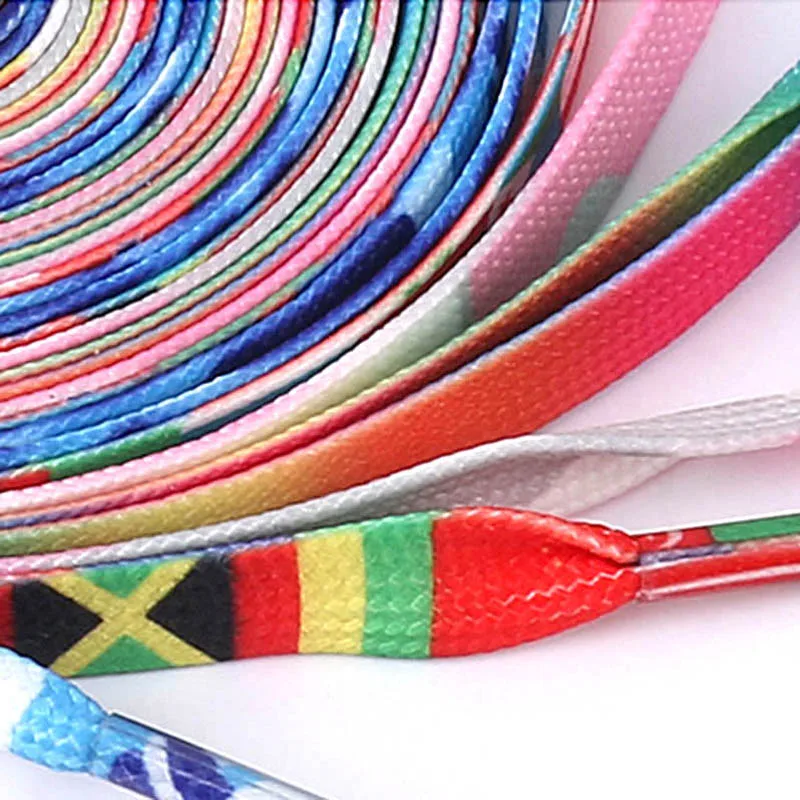 12Pair Rainbow Multi-Color Flat Sole Athletic Shoes Shoelaces Lace Strap Unisex Rainbow Sneaker Shoeslaces String Colorful Laces