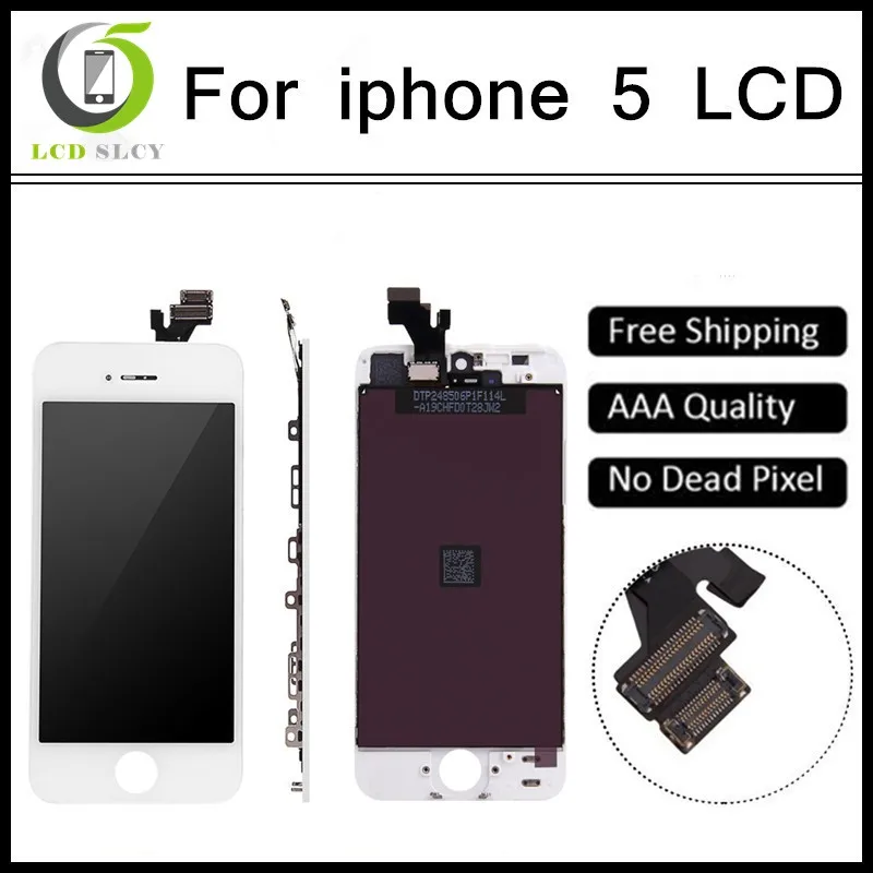 10 шт./лот 100% AAA без битых пикселей для IPhone 5 ЖК-дисплей сенсорный экран дигитайзер в