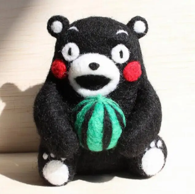 mascot wool felting needlepoint kit keychain kumamoto bear felt