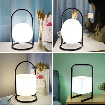 

Hand-Held Ball/Egg/Cylinder/Cube RGB LED Nightlight Home 16-Color Decor Table Lamps Baby Room Bedroom Dimmable Sleeping Light