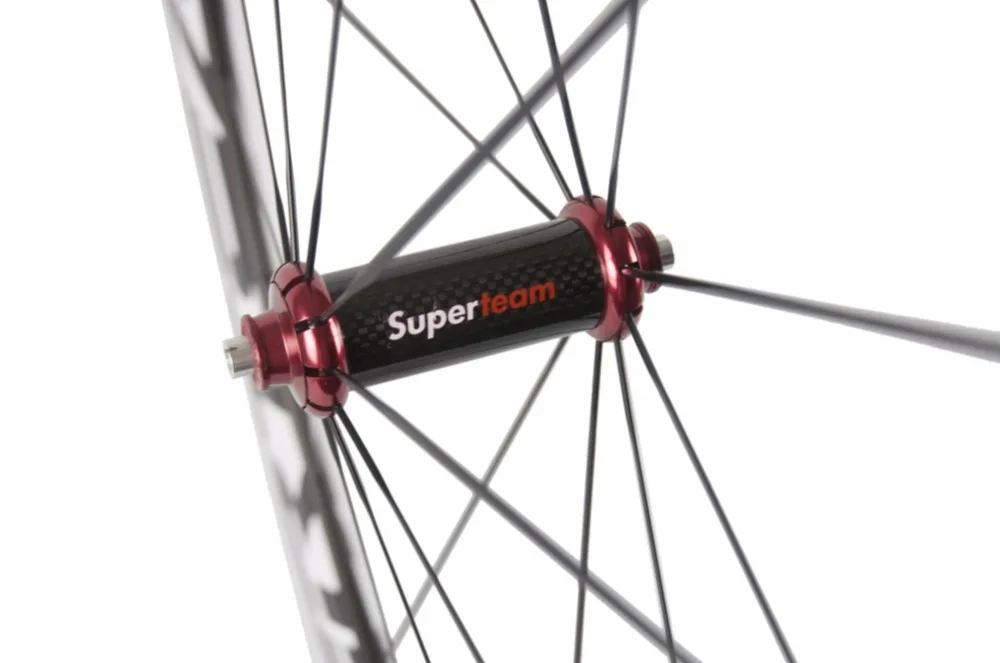 Perfect SUPERTEAM 700c clincher carbon road bike wheels 50/88 4