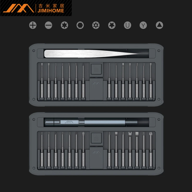 Online JIMI nuevo 30 en 1 Multi propósito precisiones destornillador Kit de reparación herramienta DIY destornillador conjunto w pinzas mango de aleación de aluminio