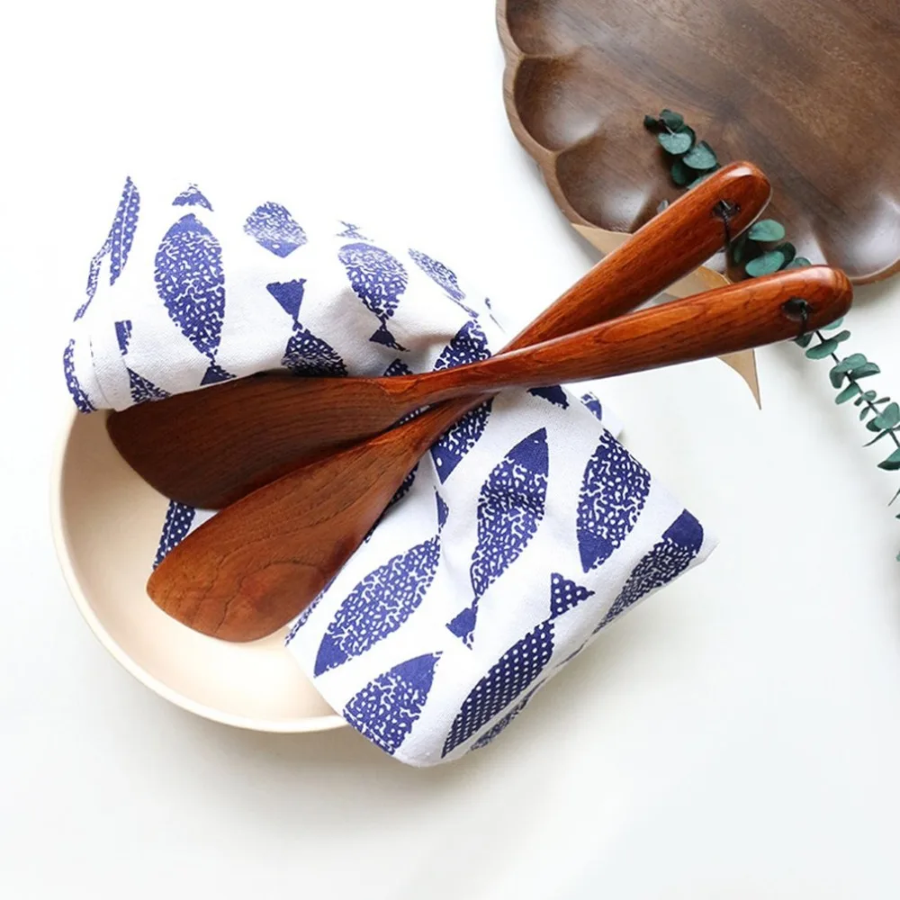 

Solid Color Wood Oblique Handle Rice Shovel Chestnut Wooden Non-stick Dish Shovel Cooking Utensils Cookware Kitchen Gadgets