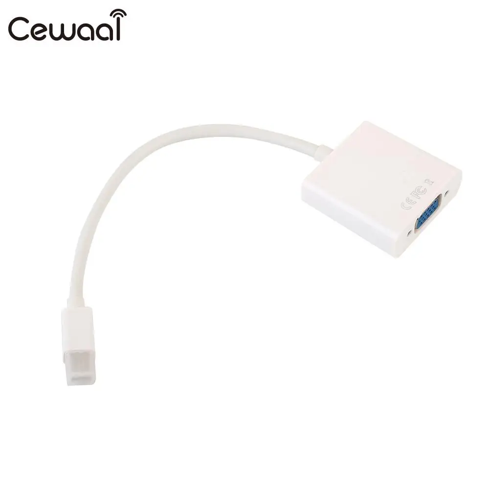 Mini DP To VGA Adapter 1080P Display Premium Mini DP To VGA Converter Cord Mini DisplayPort Black Computer
