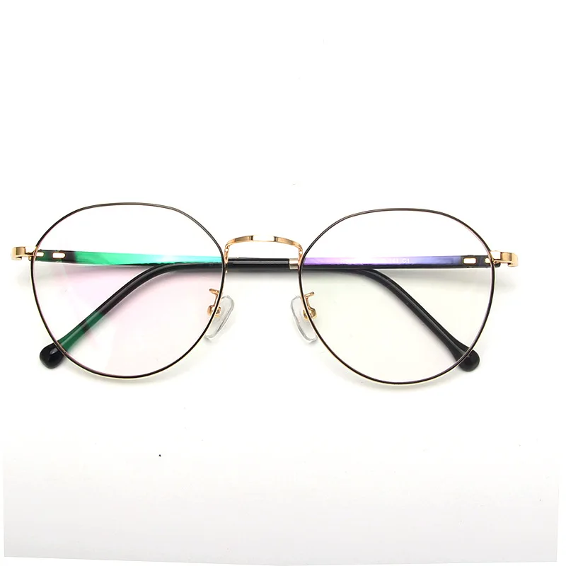 Полигональные очки с оправой из сплава Сверхлегкая рама ретро мужские и женские студенческие корейские версии очков для близорукости