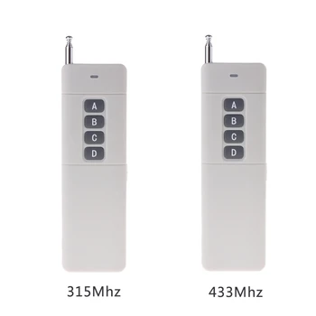 

OOTDTY New White 1KM 315/433MHz Wireless 4 Keys Copy Cloning Remote Controller Duplicator Garage Remote Controller