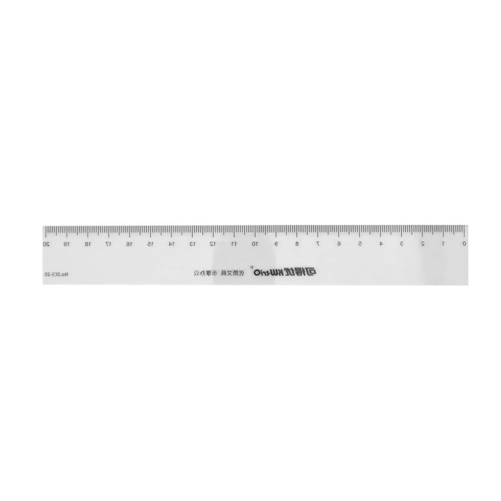 

ZCS-20 Plastic 20cm Straight Ruler Measuring Scale Office Home Student Teaching Stationary Supplies Tools