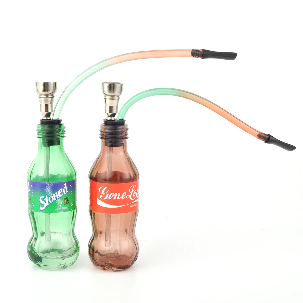 

ONUOSS Mini Fashion Design Hookah Smoke Cigarette Weed Glass Water Pipe Shisha Cigarette Filter Tips Glass Bottle Hookah 135F