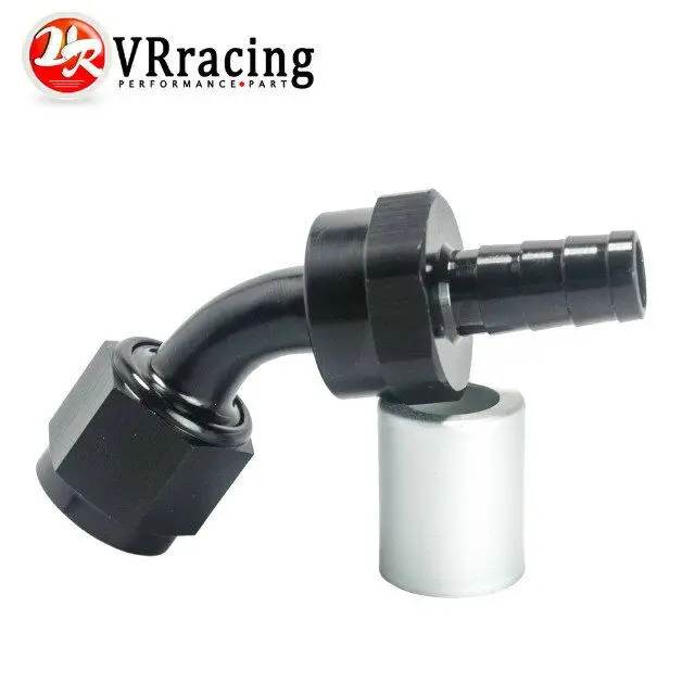 

VR RACING - High Quality AN8 45 Degree Swivel Crimp Bend Fitting With Barb End Black VR-SL6545-08