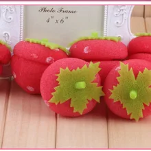 DIy губчатые валики клубника ролики обслуживают прекрасные груши кудри парикмахерские инструменты 6 шт./компл