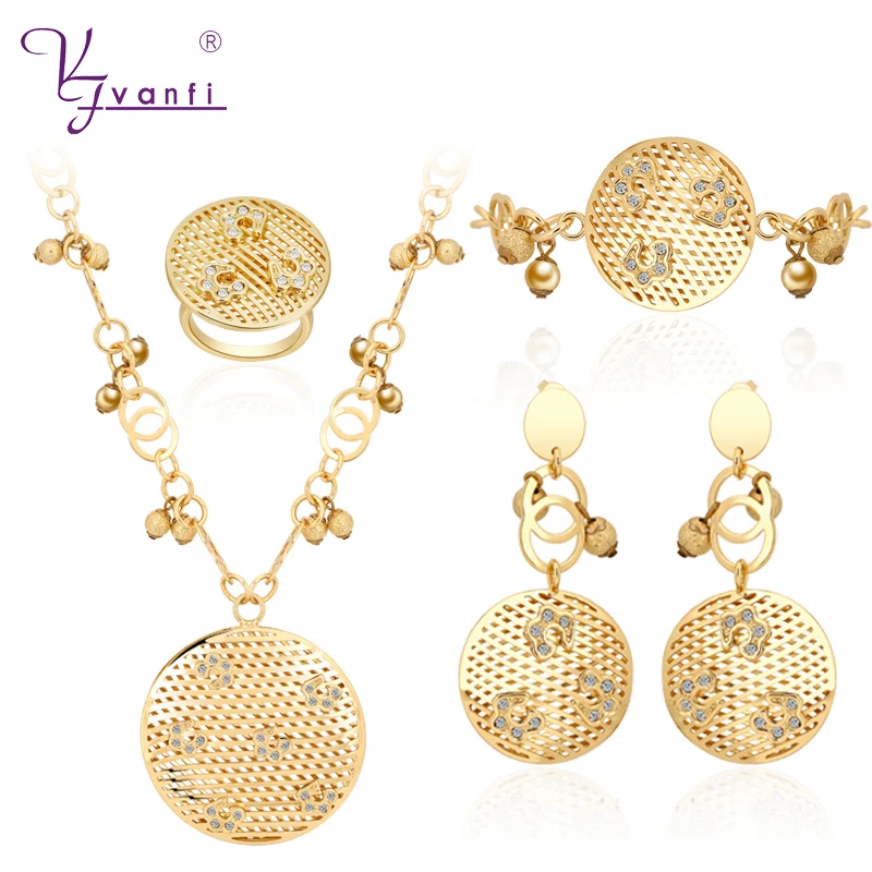 

New Fashion Dubai Gold Jewelry Silver/Gold Color Jewelry Set Beautiful Necklace Set For Mother of the Birthday