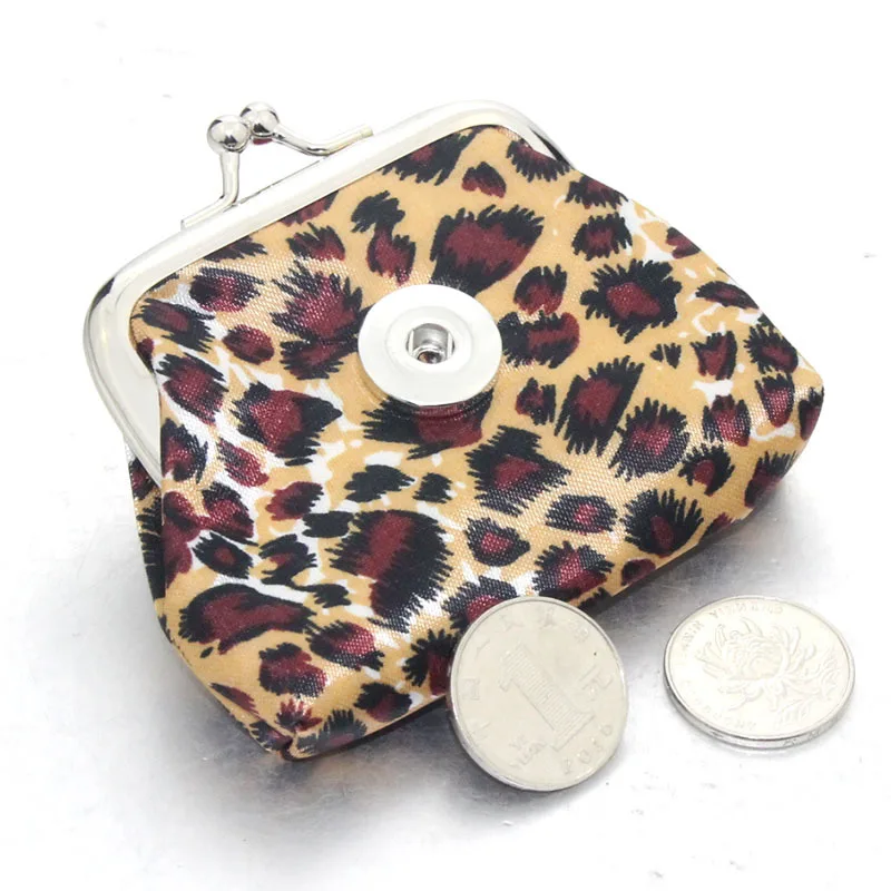 1 шт. 4 цвета 18 мм кнопки Jewelry Leopard кошельки Малый женские кошельки Чехол для девочек женские деньги сумки подарка 2115