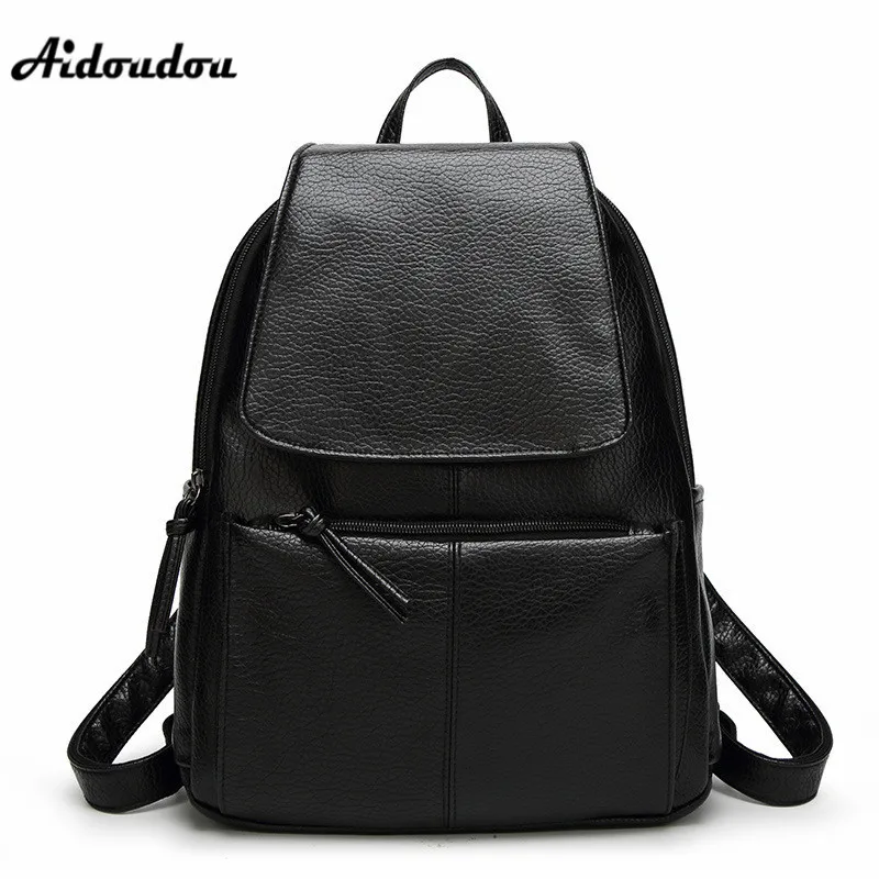 AIDOUDOU Hot Sale Women Backpack Shoulder Bag Fashion School Bags for Girls High Quality Women Bag PU Leather Backpacks AIDOUDOU Hot Sale Women Backpack Shoulder Bag Fashion School Bags for Girls High Quality Women Bag PU Leather Backpacks