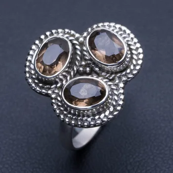 

Natural Smoky Quartz 925 Sterling Silver Ring, US Size 7 Q2105