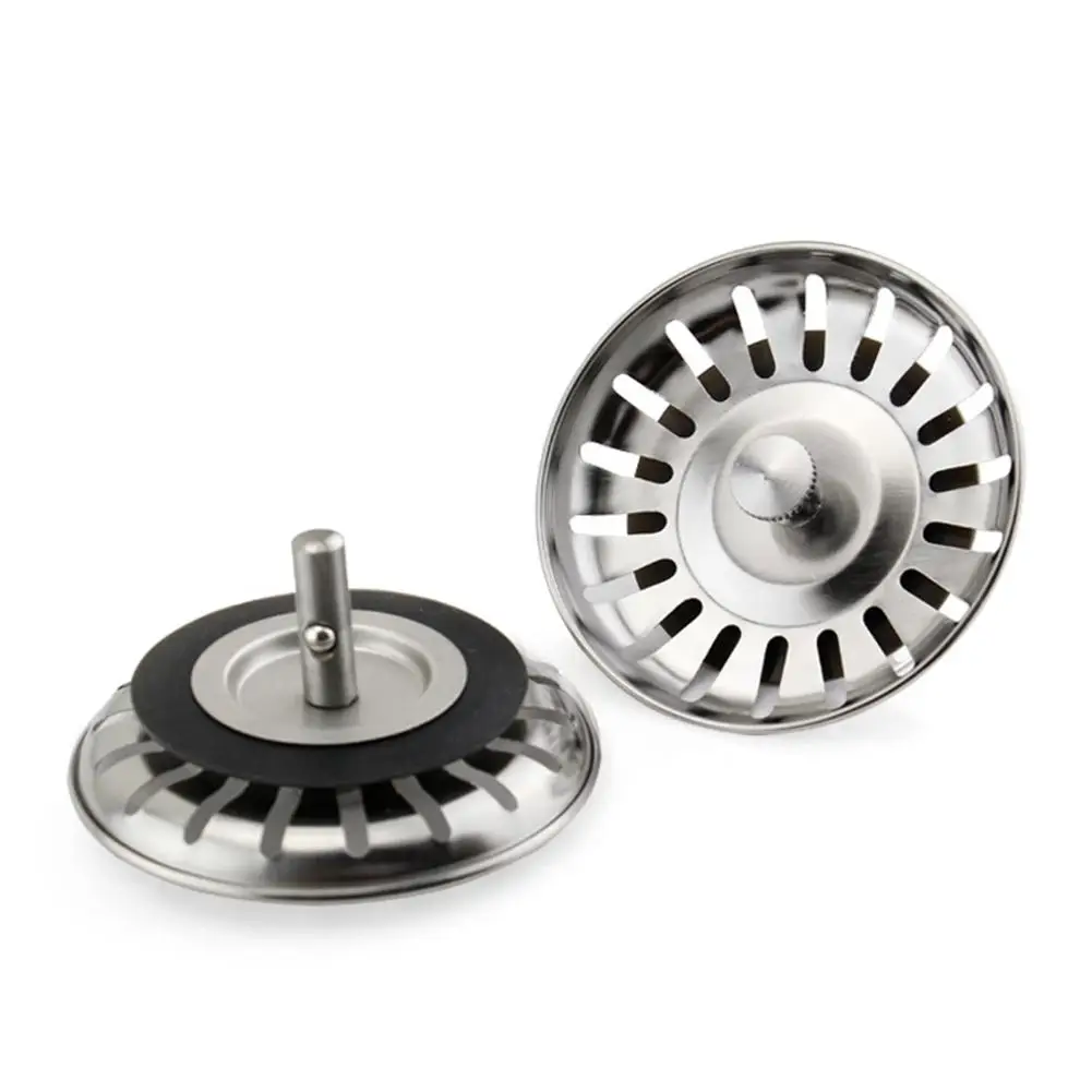 

2pcs Sink Strainer Plug Kitchen Sink Waste Strainer Plug Stainless Steel Strainer Plug For Kitchen Bathroom For Sinks