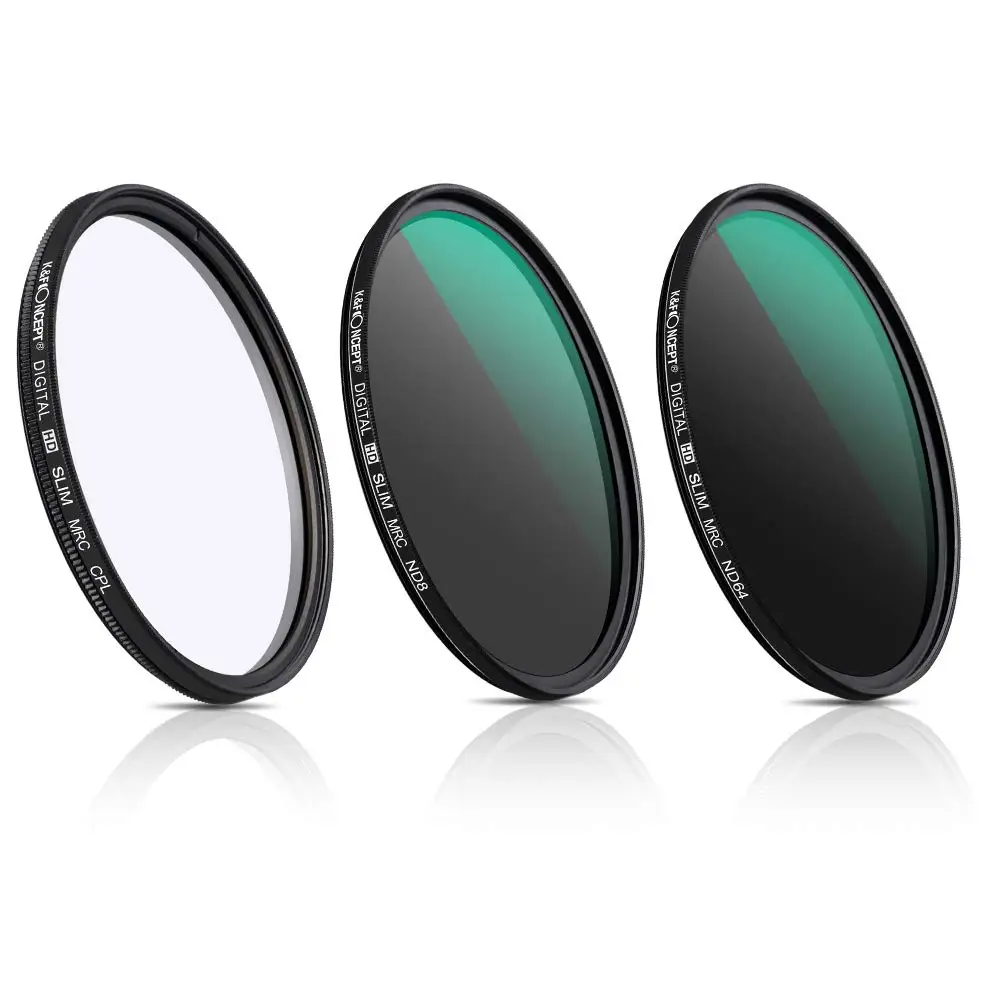 K&F Concept 58/67/77/82mm Lens Filter Neutral Density ND8 ND64 CPL Polarizer Filter for Camera Lens with Multi Layer Nano Coated
K&F Concept 58/67/77/82mm Lens Filter Neutral Density ND8 ND64 CPL Polarizer Filter for Camera Lens with Multi Layer Nano Coated