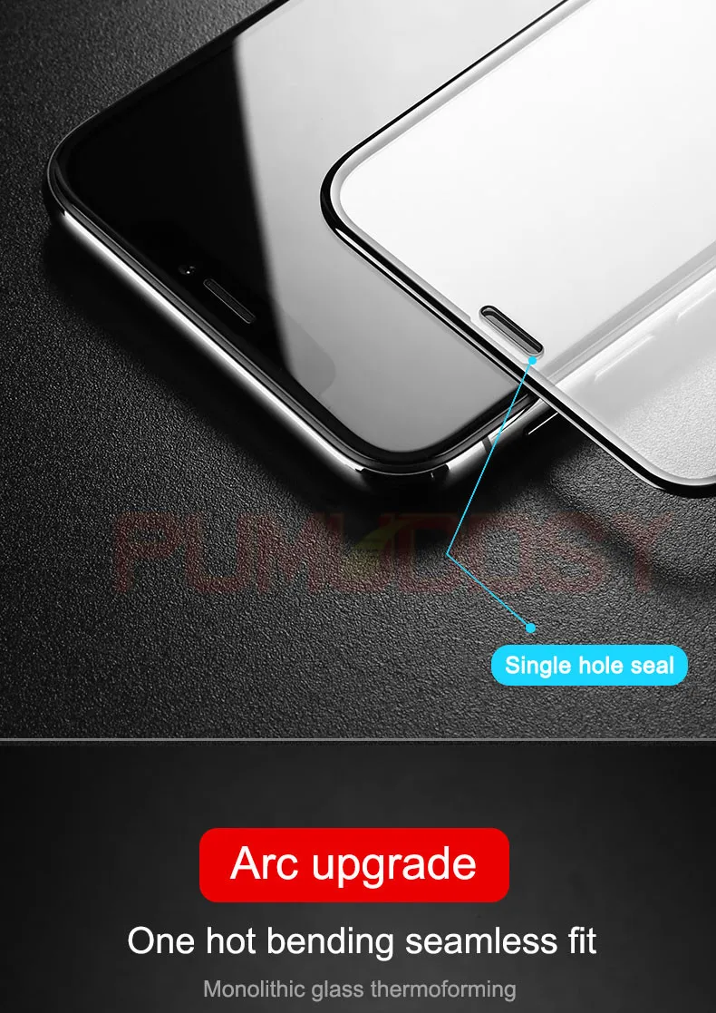 6D полное покрытие краев закаленное стекло для iPhone X 10 7 8 6 Plus Защитная пленка для экрана для iPhone 8 6 6s 7 Plus защитное стекло