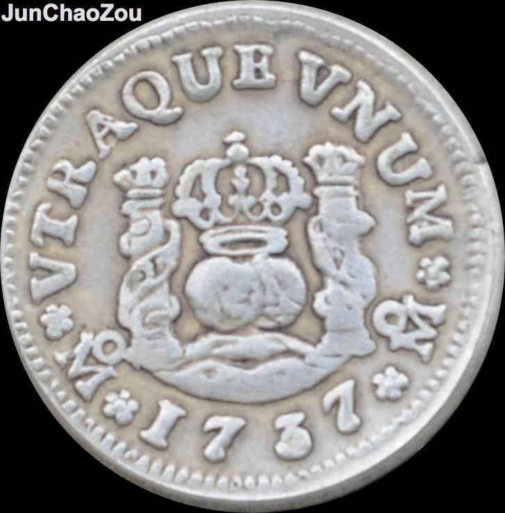 

Spain Coins 1737 M.F. Philip V Silver Plated Replica Coin