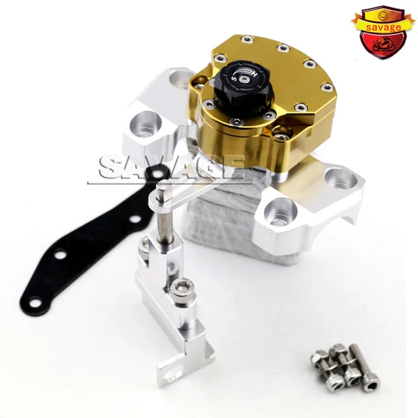 

NEW For YAMAHA MT09 MT-09 2014-2015 Gold Motorcycle Steering Damper Stabilizer with Mounting Bracket Kit